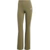 imageadidas Womens Essentials Small Logo Flared LeggingsOlive StrataWhite