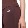 imageadidas Womens Essentials Small Logo Flared LeggingsShadow BrownWhite