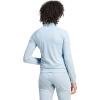 imageadidas Womens Essentials WarmUp Slim 3Stripes Track TopWonder BlueWhite
