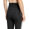 imageadidas Womens Optime Essentials 3Stripes 78 Training LeggingsBlackWhite