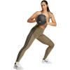 imageadidas Womens Optime Essentials 3Stripes 78 Training LeggingsOlive StrataBlack