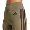 imageadidas Womens Optime Essentials 3Stripes 78 Training LeggingsOlive StrataBlack