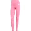 imageadidas Womens Optime Essentials 3Stripes 78 Training LeggingsPink FusionWhite