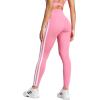 imageadidas Womens Optime Essentials 3Stripes 78 Training LeggingsPink FusionWhite