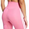 imageadidas Womens Optime Essentials 3Stripes 78 Training LeggingsPink FusionWhite