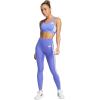 imageadidas Womens Optime Essentials 3Stripes 78 Training LeggingsSemi Cobalt BlueWhite