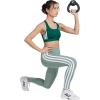 imageadidas Womens Optime Essentials 3Stripes 78 Training LeggingsSilver GreenWhite