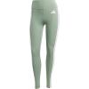 imageadidas Womens Optime Essentials 3Stripes 78 Training LeggingsSilver GreenWhite