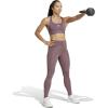 imageadidas Womens Optime Essentials Stash Pocket FullLength LeggingsShadow Fig