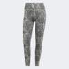 imageadidas Womens Optime Stash Pocket High Waisted 78 TightsSilver GreenBlack