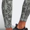imageadidas Womens Optime Stash Pocket High Waisted 78 TightsSilver GreenBlack