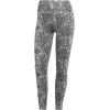 imageadidas Womens Optime Stash Pocket High Waisted 78 TightsSilver GreenBlack