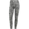 imageadidas Womens Optime Stash Pocket High Waisted 78 TightsSilver GreenBlack