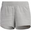 imageadidas Womens Pacer 3Stripes Woven Heather ShortsMedium Grey HeatherMedium Grey Heather