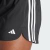 imageadidas Womens Pacer Training 3Stripes Woven HighRise ShortsBlackWhite