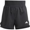 imageadidas Womens Pacer Training 3Stripes Woven HighRise ShortsBlackWhite