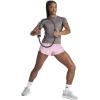 imageadidas Womens Pacer Training 3Stripes Woven HighRise ShortsBliss PinkWhite