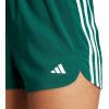 imageadidas Womens Pacer Training 3Stripes Woven HighRise ShortsCollegiate GreenWhite