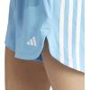 imageadidas Womens Pacer Training 3Stripes Woven HighRise ShortsSemi Blue BurstWhite