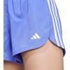 imageadidas Womens Pacer Training 3Stripes Woven HighRise ShortsSemi Cobalt BlueWhite