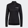 imageadidas Womens Terrex Multi Halfzip Long Sleeve TshirtBlackBlack