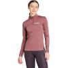 imageadidas Womens Terrex Multi Halfzip Long Sleeve TshirtQuiet Crimson