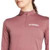 imageadidas Womens Terrex Multi Halfzip Long Sleeve TshirtQuiet Crimson