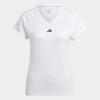 imageadidas Womens Training Essentials Minimal Branding VNeck TShirtWhite