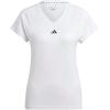imageadidas Womens Training Essentials Minimal Branding VNeck TShirtWhite