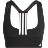 imageadidas Womens Training Medium Support Better 3Stripes BraBlack