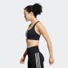 imageadidas Womens Training Medium Support Better 3Stripes BraBlack
