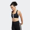 imageadidas Womens Training Medium Support Better 3Stripes BraBlack