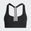 imageadidas Womens Training Medium Support Better 3Stripes BraCore Black