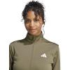 imageadidas Womens Tricot 3Stripes Track TopOlive StrataWhite