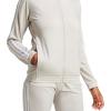 imageadidas Womens Tricot 3Stripes Track TopWonder AluminaWhite