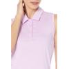 imageadidas Womens Ultimate365 Solid Sleeveless Golf Polo ShirtBliss Lilac