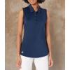 imageadidas Womens Ultimate365 Solid Sleeveless Golf Polo ShirtCollegiate Navy