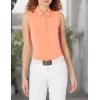imageadidas Womens Ultimate365 Solid Sleeveless Golf Polo ShirtCoral Fusion
