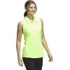imageadidas Womens Ultimate365 Solid Sleeveless Golf Polo ShirtLucid Lemon