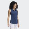 imageadidas Womens Ultimate365 Solid Sleeveless Golf Polo ShirtNavy