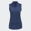 imageadidas Womens Ultimate365 Solid Sleeveless Golf Polo ShirtNavy