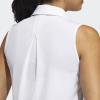 imageadidas Womens Ultimate365 Solid Sleeveless Golf Polo ShirtWhite