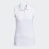 imageadidas Womens Ultimate365 Solid Sleeveless Golf Polo ShirtWhite