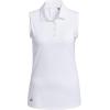 imageadidas Womens Ultimate365 Solid Sleeveless Golf Polo ShirtWhite