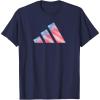 imageadidas Badge of Sport Americana Three Bar Graphic TShirtNavy Blue