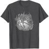 imageadidas Badge of Sport Basketball On Fire Graphic TShirtDark Heather Grey