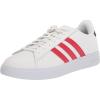imageadidas Mens Grand Court 20 Tennis ShoeWhiteBetter ScarletBlack