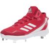 imageadidas Mens Icon 7 Mid Baseball ShoeTeam Power RedWhiteSilver Metallic