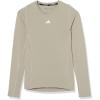 imageadidas Mens Size Techfit Training Compression LongSleeve TShirtSilver Pebble