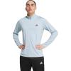 imageadidas Mens Train Essentials QuarterZip Long Sleeve TShirtWonder Blue